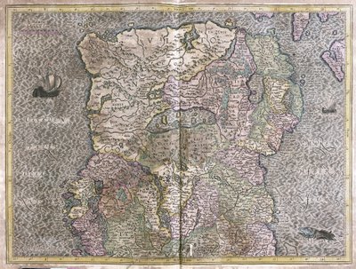Ierland door Gerardus Mercator