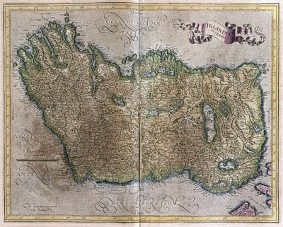 Ierland door Gerardus Mercator