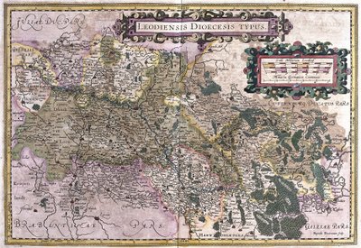 Luik, België (gravure) door Gerardus Mercator