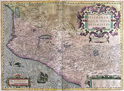 Mexico (gravure) door Gerardus Mercator