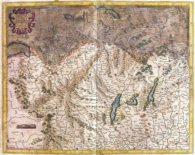 Noord-Italië (gravure) door Gerardus Mercator