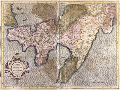 Puglia, Calabrië en Basilicata, Italië (gravure) door Gerardus Mercator