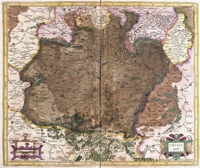 Thüringen, Duitsland (gravure) door Gerardus Mercator