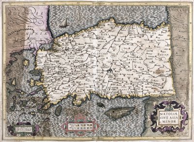 Turkije - Cyprus (gravure) door Gerardus Mercator