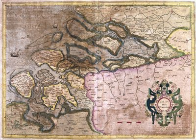 Zeeland, Nederland (gravure) door Gerardus Mercator