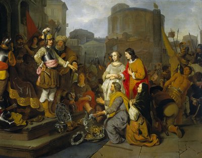 Matigheid van Scipio, 1650-55 door Gerbrand van den Eeckhout