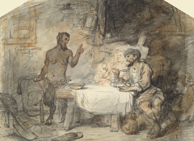 De satyr en de boer door Gerbrand van den Eeckhout