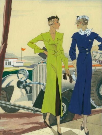 Damesmode 1932 / Automantels door Gerd Hartung