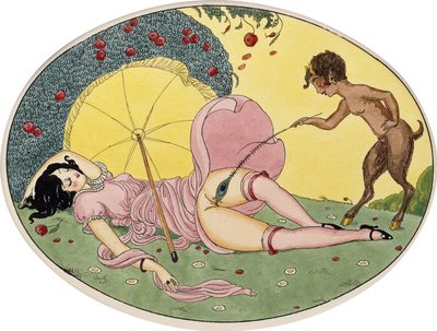 Een sater en een jong meisje, ca. 1917 door Gerda Marie Frederike Wegener
