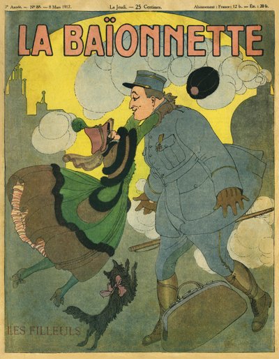 Omslag van de Franse krant La Baionnette door Gerda Marie Frederike Wegener