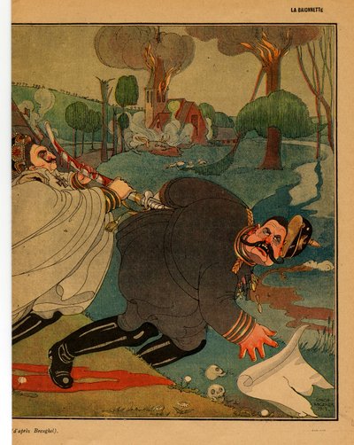 La Baionnette, Satirisch in kleuren door Gerda Marie Frederike Wegener