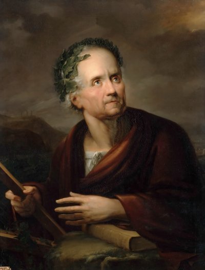 Portret van Friedrich Gottlieb Klopstock 1724-1803 door Gerdt Hardorff
