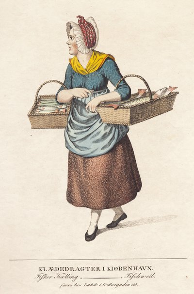 Visvrouw door Gerhard Ludvig Lahde