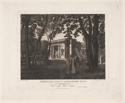Herkulesloge in de tuin van Rosenborg door Gerhard Ludvig Lahde