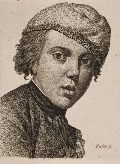 Jens Juel, naar Juels zelfportret uit 1767 door Gerhard Ludvig Lahde