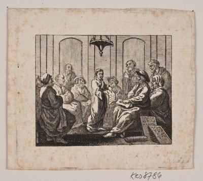 Christus in de tempel door Gerhard Ludvig Lahde