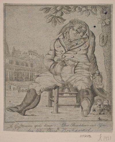 Le Gastronome na het diner door Gerhard Ludvig Lahde