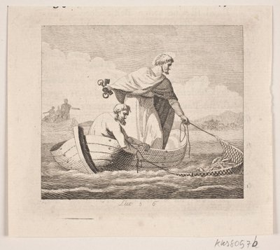 De visvangst van Petrus door Gerhard Ludvig Lahde