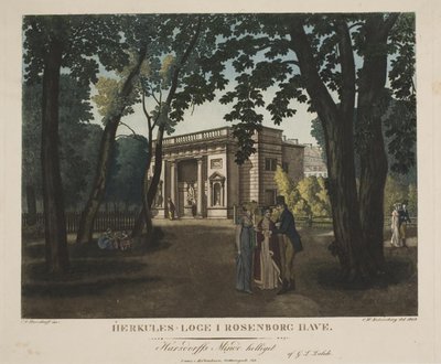 De Hercules lodge in de tuin van Rosenborg door Gerhard Ludvig Lahde