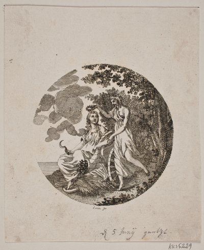 Titelvignet voor Flora van Denemarken en Holstein door Gerhard Ludvig Lahde