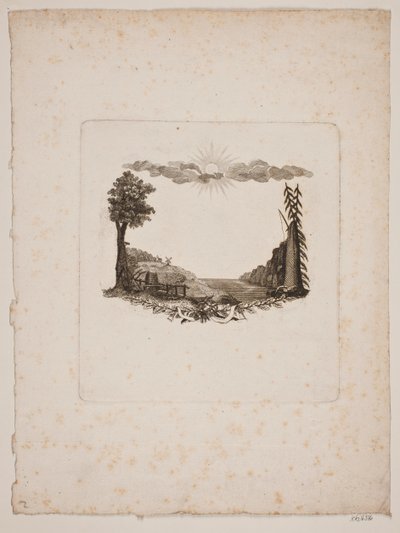 Vignet voor de Koninklijke Deense Landbouwvereniging door Gerhard Ludvig Lahde