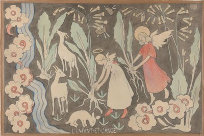 Het kind en de engel door Gerhard Munthe