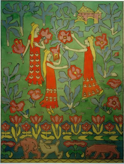 Drie prinsessen in de sprookjestuin door Gerhard Peter Frantz Vilhelm Munthe