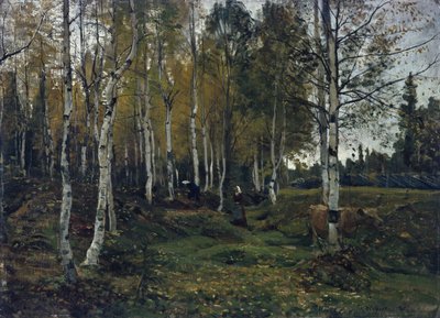 Berkenbos in de herfst door Gerhard Peter Frantz Vilhelm Munthe