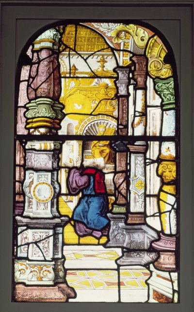 Simeon in de tempel die de Heilige Geest aanschouwt door Gerhard Remisch
