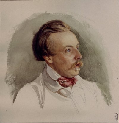 Portret van de schilder Alexander von Kotzebue door Gerhard Wilhelm Reutern von
