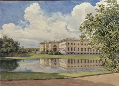 Het Alexanderpaleis in Tsarskoye Selo door Gerhard Wilhelm Reutern von
