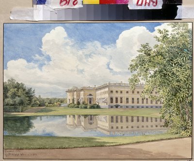 Het Alexanderpaleis in Tsarskoye Selo door Gerhard Wilhelm Von Reutern (1794-1865) door Gerhard Wilhelm von Reutern