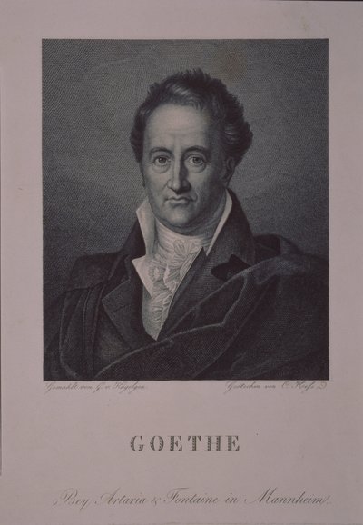 Portret van de auteur Johann Wolfgang von Goethe 1749-1832 door Gerhard von Kügelgen
