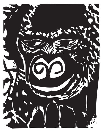 Peinzende Gorilla door Gerhardt Isringhaus