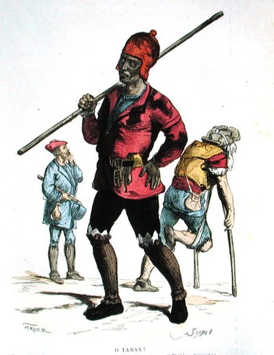 Schoorsteenveger in de vijftiende eeuw door Gerlier (after)