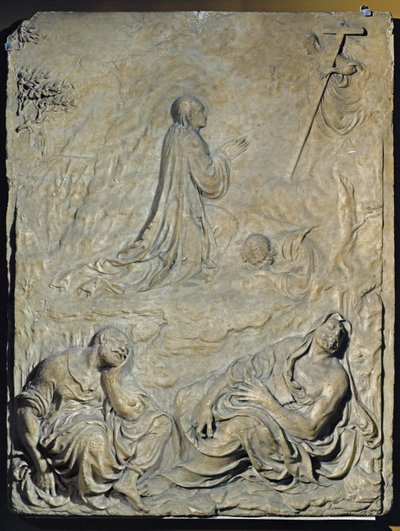 Christus in Getsemane, decoratie voor een tabernakel ... door Germain (attr to) Pilon