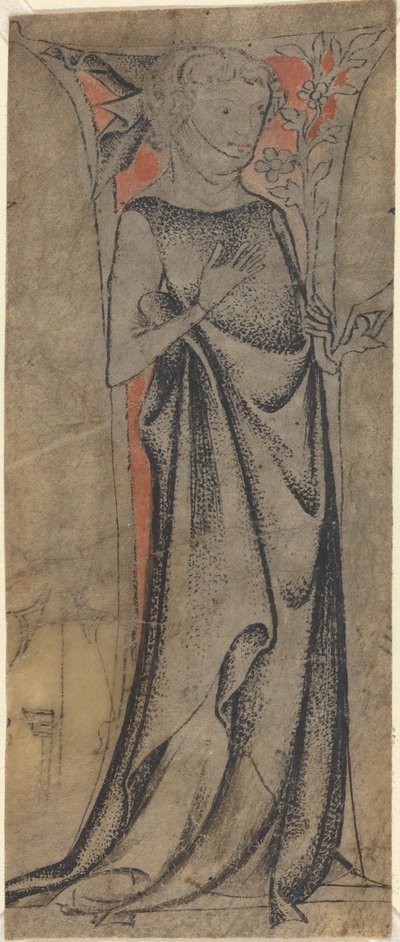 Staande Jongeling met een Tak door German 14th Century