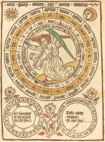 Een Paaskalender Beginnend met het Jaar 1466 door German 15th Century
