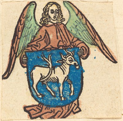 Boekplaat van Hilprand Brandenburg van Bibrach door German 15th Century