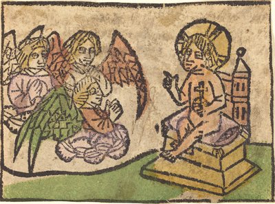 Christuskind met Drie Engelen door German 15th Century