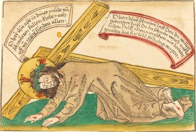 Christus Valt Onder het Gewicht van het Kruis door German 15th Century