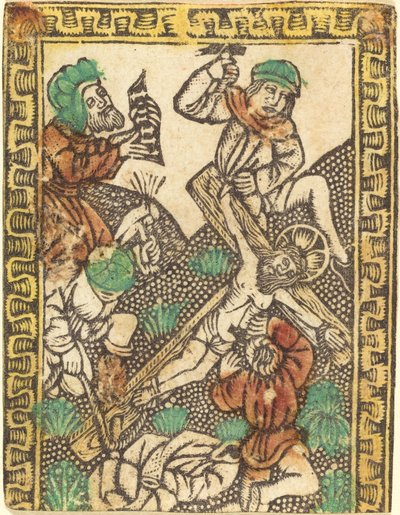 Christus aan het Kruis Genageld door German 15th Century