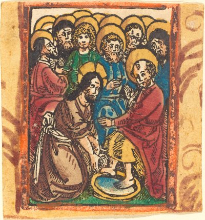 Christus Wast de Voeten van de Apostelen door German 15th Century