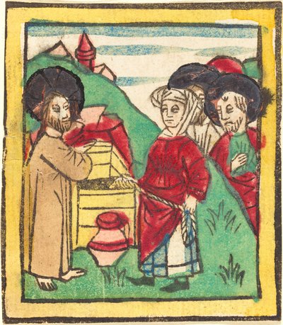 Christus en de Vrouw van Samaria door German 15th Century