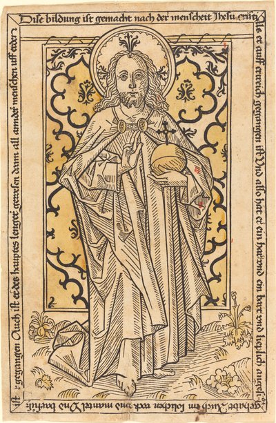 Christus als Salvator Mundi door German 15th Century