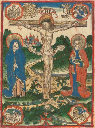 Christus aan het kruis door German 15th Century