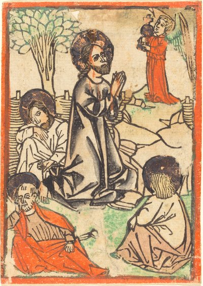 Christus op de Olijfberg door German 15th Century