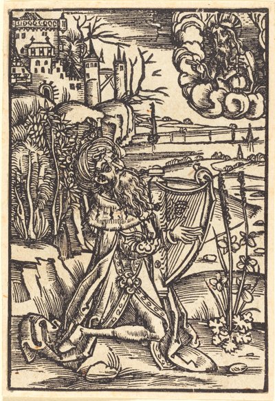David die de Harp Bespeelt door German 15th Century