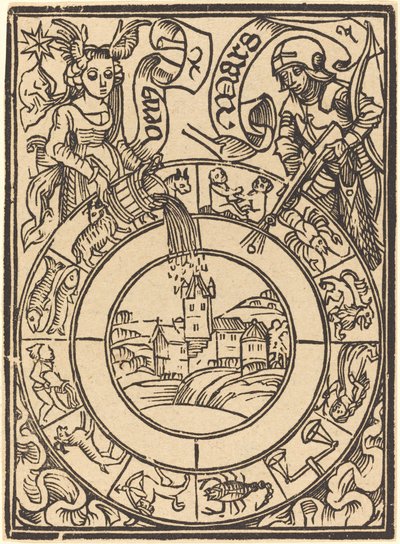 Mars en Venus door German 15th Century