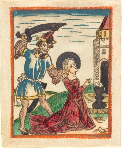Martelaarschap van Sint Barbara door German 15th Century